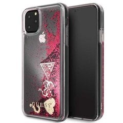 Чехол для телефона Guess GUHCN65GLHFLRA Apple iPhone 11 Pro Max raspberry hard case Glitter Hearts цена и информация | Чехлы для телефонов | 220.lv