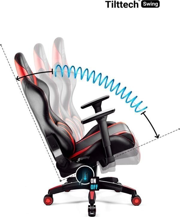 Spēļu krēsls Diablo X-One, melns/sarkans cena un informācija | Biroja krēsli | 220.lv