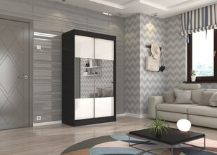 Skapis Adrk Furniture Tamos 120 cm, melns/balts cena un informācija | Skapji | 220.lv