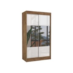 Шкаф Adrk Furniture Tamos 120 см, коричневый/белый цена и информация | Шкафы | 220.lv