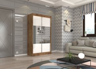 Шкаф Adrk Furniture Tamos 120 см, коричневый/белый цена и информация | Шкафы | 220.lv