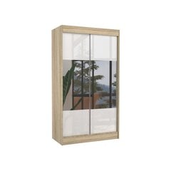 Шкаф Adrk Furniture Tamos 120 см, белый/цвета дуба цена и информация | Шкафы | 220.lv