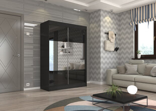 Шкаф Adrk Furniture Tamos 150 см, черный цена и информация | Шкафы | 220.lv