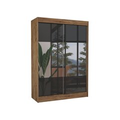 Шкаф Adrk Furniture Tamos 150 см, коричневый/черный цена и информация | Шкафы | 220.lv
