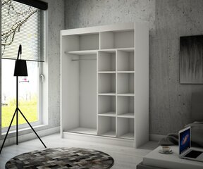 Шкаф Adrk Furniture Tamos 150 см, коричневый/белый цена и информация | Шкафы | 220.lv