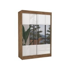 Шкаф Adrk Furniture Tamos 150 см, коричневый/белый цена и информация | Шкафы | 220.lv