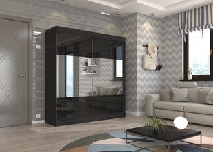Шкаф Adrk Furniture Tamos 200 см, черный цена и информация | Шкафы | 220.lv