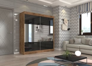 Шкаф Adrk Furniture Tamos 200 см, коричневый/черный цена и информация | Шкафы | 220.lv