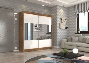 Шкаф Adrk Furniture Tamos 200 см, коричневый/белый цена и информация | Шкафы | 220.lv