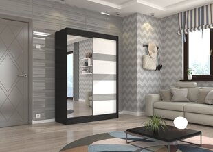 Шкаф Adrk Furniture Toura 150 см, черный/серый цена и информация | Шкафы | 220.lv