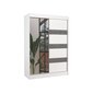 Skapis Adrk Furniture Toura 150 cm, balts/pelēks цена и информация | Skapji | 220.lv
