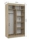 Skapis Adrk Furniture Keita 120 cm, melns цена и информация | Skapji | 220.lv