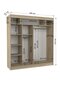 Skapis Adrk Furniture Keita 200 cm, melns цена и информация | Skapji | 220.lv