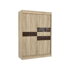 Шкаф Adrk Furniture Batia 150 см, цвета дуба/темно-коричневый цена и информация | Шкафы | 220.lv