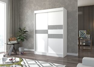 Skapis Adrk Furniture Batia 150 cm, balts/pelēks cena un informācija | Skapji | 220.lv