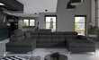Stūra dīvāns NORE Eduardo, tumši pelēks цена и информация | Stūra dīvāni | 220.lv