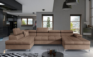 Stūra dīvāns NORE Eduardo, brūns cena un informācija | Stūra dīvāni | 220.lv