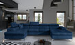 Stūra dīvāns NORE Eduardo, zils cena un informācija | Stūra dīvāni | 220.lv