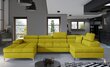 Stūra dīvāns NORE Eduardo, dzeltens cena un informācija | Stūra dīvāni | 220.lv