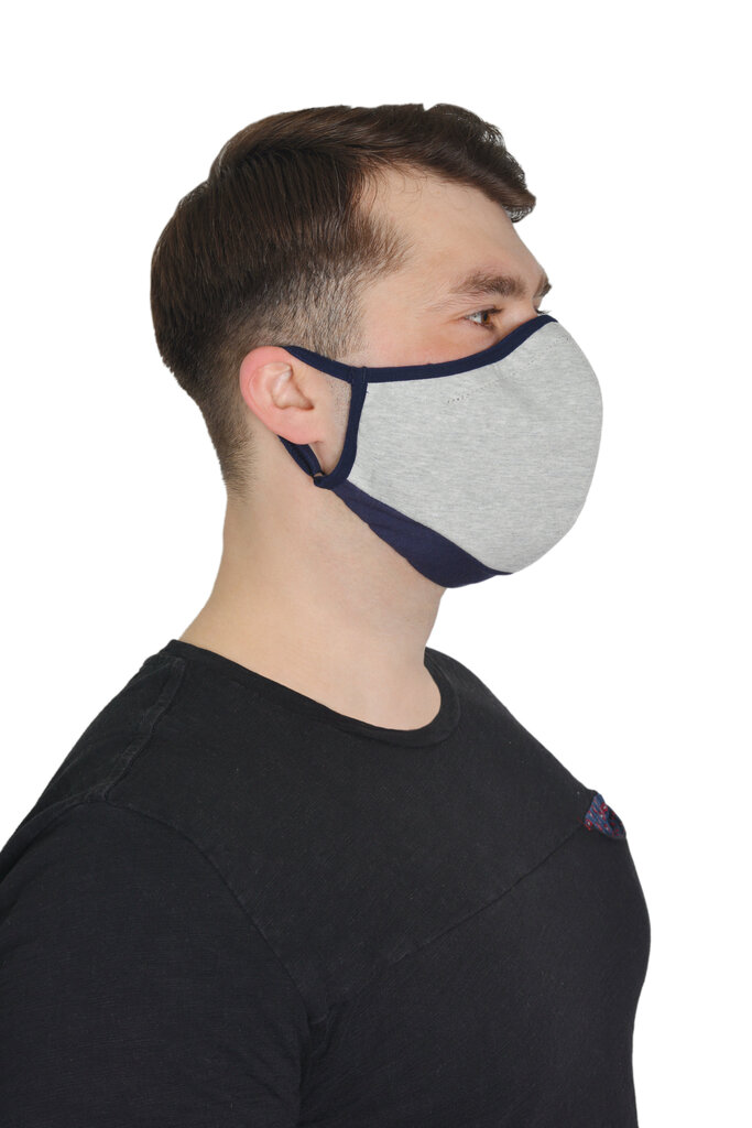 Atkārtoti lietojama sejas maska (2 gab.) 1016 Ergo Plus, pelēkā krāsā melange cena un informācija | Pirmā palīdzība | 220.lv