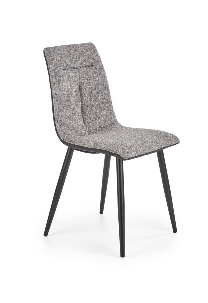 4 krēslu komplekts Halmar K374, pelēks/melns cena un informācija | Virtuves un ēdamistabas krēsli | 220.lv