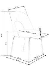 4 krēslu komplekts Halmar K385, melnā/zelta krāsā цена и информация | Стулья для кухни и столовой | 220.lv