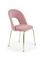 4 krēslu komplekts Halmar K385, rozā/zelta krāsā цена и информация | Virtuves un ēdamistabas krēsli | 220.lv