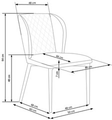 2 krēslu komplekts Halmar K399, zaļš цена и информация | Стулья для кухни и столовой | 220.lv