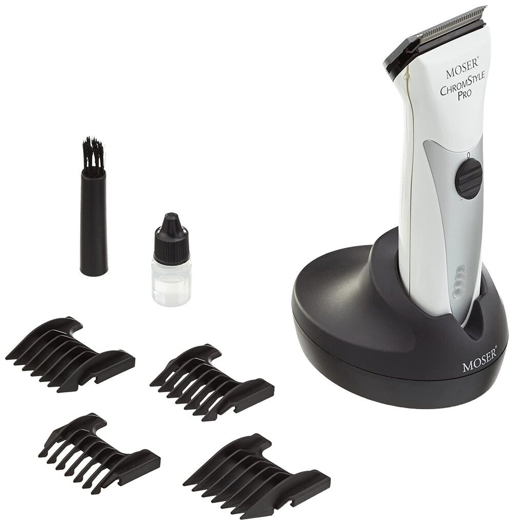 MOSER Professional Cordless hair clipper CHROMSTYLE PRO White - Mašīnīte matu griešanai, balta цена и информация | Matu griežamās mašīnas | 220.lv