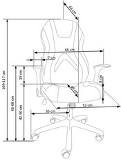 Офисное кресло Halmar Jofrey, серое/черное цена и информация | Офисные кресла | 220.lv