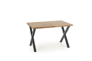 Pusdienu galds Halmar Apex 140 cm, brūns/melns cena un informācija | Virtuves galdi, ēdamgaldi | 220.lv