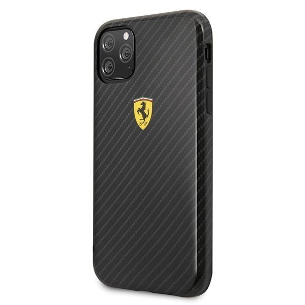 Ferrari Hardcase FESPCHCN58CBBK iPhone 11 Pro black On Track Carbon Effect (Black) cena un informācija | Telefonu vāciņi, maciņi | 220.lv