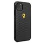 Ferrari Hardcase FESPCHCN58CBBK iPhone 11 Pro black On Track Carbon Effect (Black) cena un informācija | Telefonu vāciņi, maciņi | 220.lv