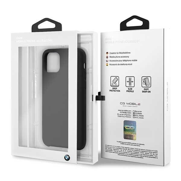 Etui hardcase BMW BMHCN58SILBK iPhone 11 Pro black Silicone cena un informācija | Telefonu vāciņi, maciņi | 220.lv