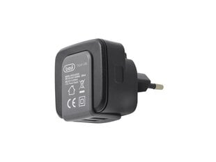 2 ligzdu USB tīkla lādētājs 2400MA TREVI TA 240 цена и информация | Зарядные устройства для телефонов | 220.lv