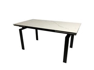 Paplašināms galds Actona Huddersfield, 160 cm, caurspīdīgs cena un informācija | Virtuves galdi, ēdamgaldi | 220.lv