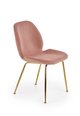 Комплект из 4 стульев Halmar K381, розовый/золотистый