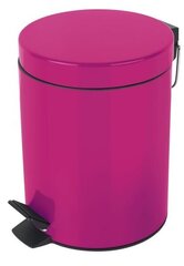 Atkritumu tvertne ar pedāli Sydney 5L rozā cena un informācija | Miskastes | 220.lv