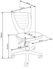 Halmar Toby детский офисный стул, серый/розовый цена и информация | Офисные кресла | 220.lv