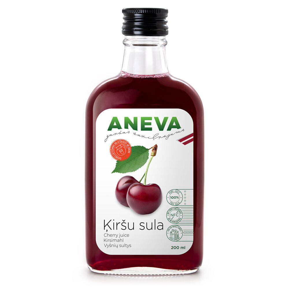 Ķiršu sula 100%, 200ml, Aneva J цена и информация | Sulas, nektāri un sulu dzērieni | 220.lv