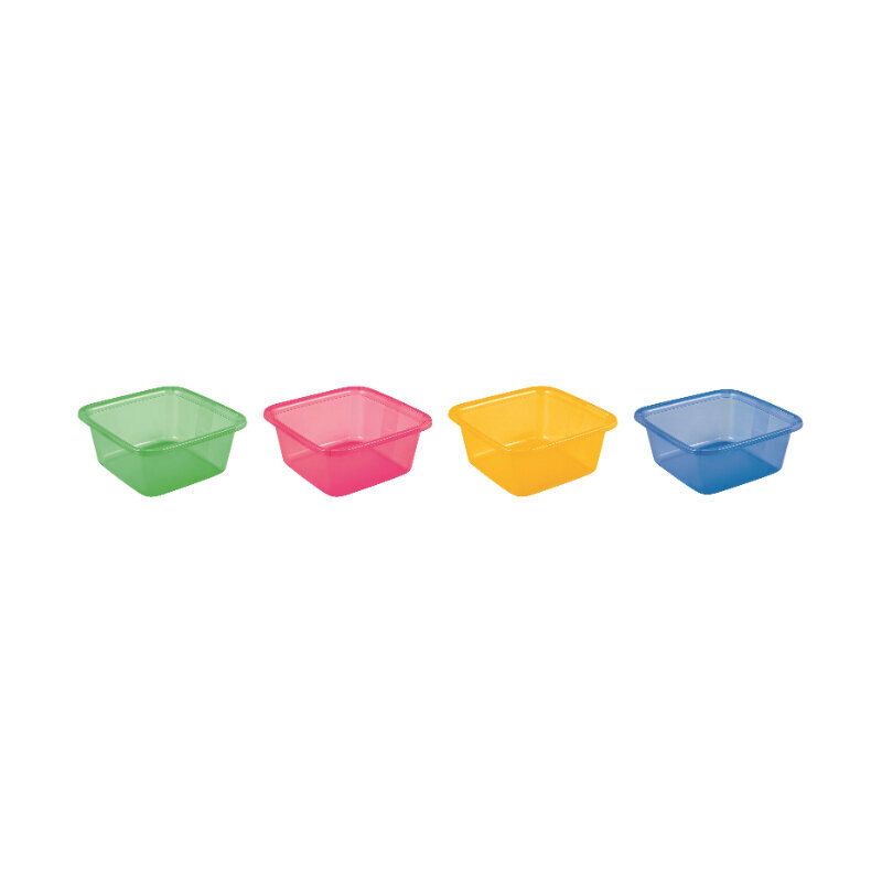 Bļoda kvadrāta 7,2L mix rozā/zila/zaļa/oranža cena un informācija | Tīrīšanas piederumi | 220.lv