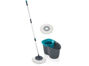 Набор для чистки полов Leifheit Clean Twist Disc Mop Active 60YE Edition New, цвет серый/бирюзовый цена и информация | Чистящие средства | 220.lv