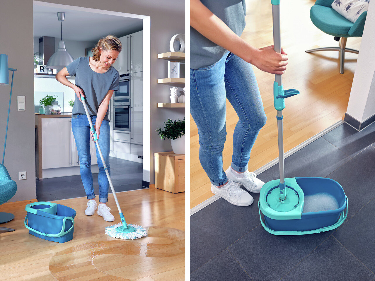 LEIFHEIT GRĪDAS UZKOPŠANAS KOMPLEKTS CLEAN TWIST DISC MOP ERGO/ MARTS cena un informācija | Tīrīšanas piederumi | 220.lv