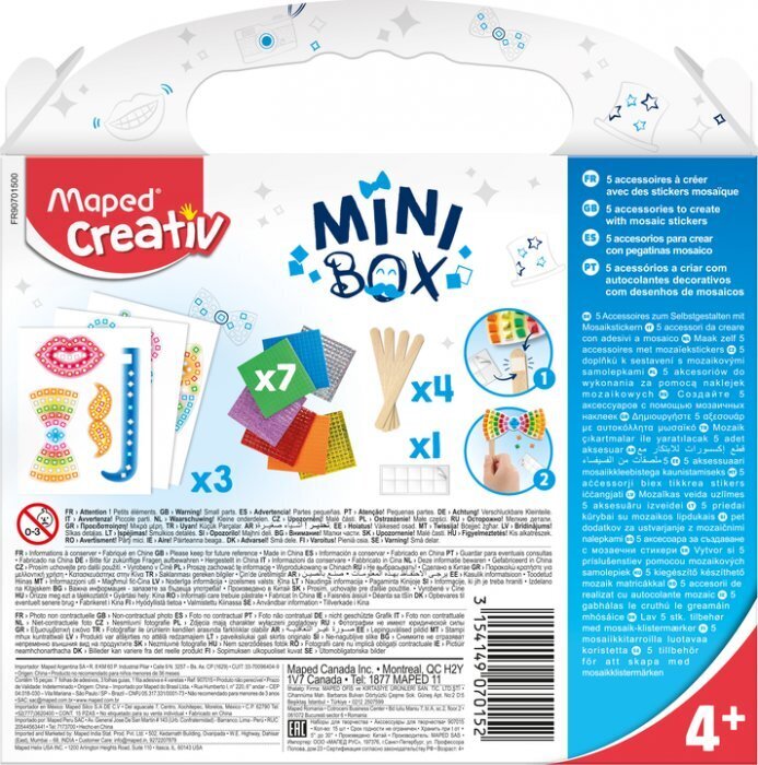 MAPED Creativ mozaikas uzlīmju komplekts 4+ цена и информация | Attīstošās rotaļlietas | 220.lv