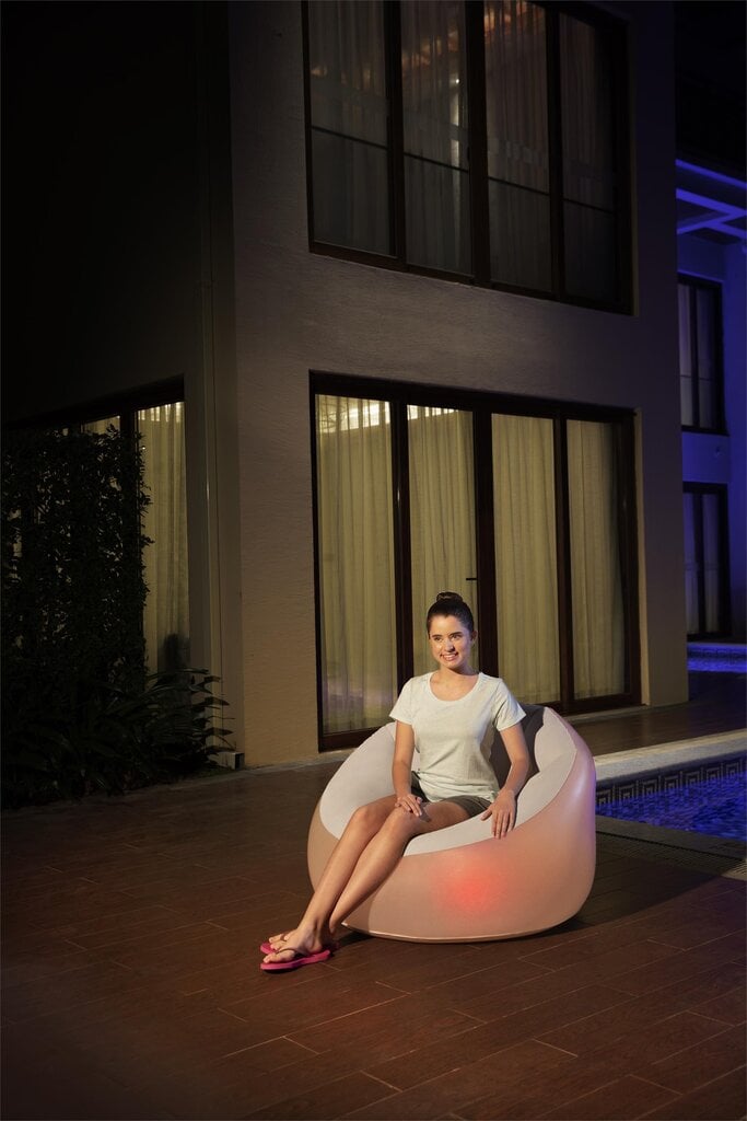 Piepūšams krēsls Bestway Luxury ar LED apgaismojumu cena un informācija | Piepūšamie matrači un mēbeles | 220.lv
