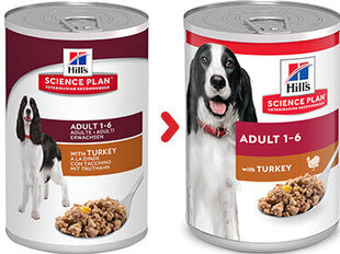 Hill's Sience Plan Adult корм для собак с индейкой, 370 г цена и информация | Консервы для собак | 220.lv