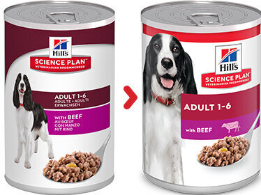 Hill's Sience Plan Adult suņu barība ar liellopu gaļu, 370g цена и информация | Konservi suņiem | 220.lv