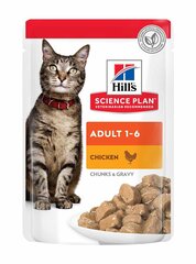 Hill's Science Plan Adult barība kaķiem ar vistu, 12x85 g cena un informācija | Konservi kaķiem | 220.lv