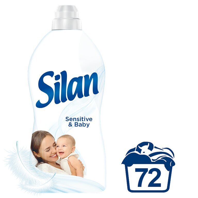 VEĻAS MĪKSTINĀTĀJS SILAN SENSITIVE & BABY 1,8 L 72 MAZGĀŠANAS REIZĒM цена и информация | Veļas mazgāšanas līdzekļi | 220.lv