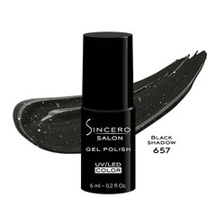 Gēla nagu laka "Sincero Salon", 6ml, Black shadow 657 цена и информация | Лаки для ногтей, укрепители | 220.lv